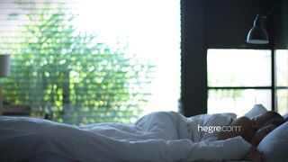 Dark Hair Takes into Morning Wood