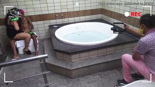 Making of: experienced crown making movie with brandy full of