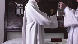 Baptized in Fire Priest Consecrates Catholic Twink in Unholy Ritual