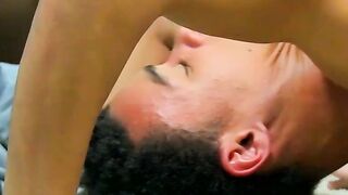BLACK MISCURITY Ebony Cutie Gets DESTROYED by a Raw Bonk after a Slobbery Suck Fest!
