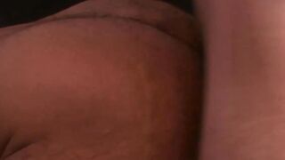 I can tell that bald hottie Adam Russo is in pain while I hammer his ass