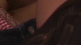 I can tell that bald hottie Adam Russo is in pain while I hammer his ass