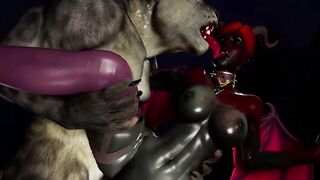 Furry Succubus Enjoys Outdoor Fun During Rainstorm (Furries Animated)
