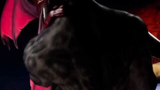 Furry Succubus Enjoys Outdoor Fun During Rainstorm (Furries Animated)