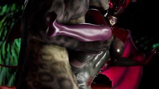 Furry Succubus Enjoys Outdoor Fun During Rainstorm (Furries Animated)