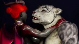 Furry Succubus Enjoys Outdoor Fun During Rainstorm (Furries Animated)