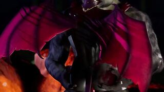 Furry Succubus Enjoys Outdoor Fun During Rainstorm (Furries Animated)
