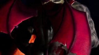 Furry Succubus Enjoys Outdoor Fun During Rainstorm (Furries Animated)