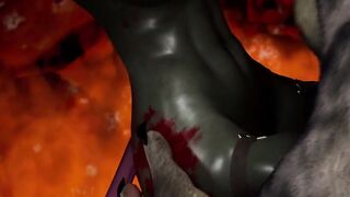 Furry Succubus Enjoys Outdoor Fun During Rainstorm (Furries Animated)