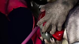 Furry Succubus Enjoys Outdoor Fun During Rainstorm (Furries Animated)