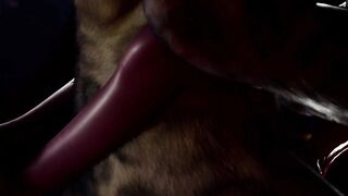 Furry Succubus Enjoys Outdoor Fun During Rainstorm (Furries Animated)
