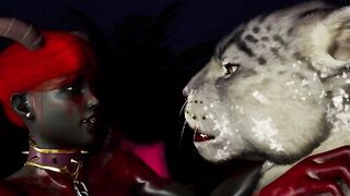 Furry Succubus Enjoys Outdoor Fun During Rainstorm (Furries Animated)