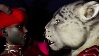 Furry Succubus Enjoys Outdoor Fun During Rainstorm (Furries Animated)