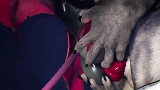 Furry Succubus Enjoys Outdoor Fun During Rainstorm (Furries Animated)