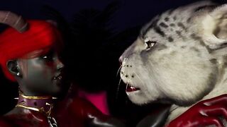 Furry Succubus Enjoys Outdoor Fun During Rainstorm (Furries Animated)