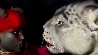 Furry Succubus Enjoys Outdoor Fun During Rainstorm (Furries Animated)