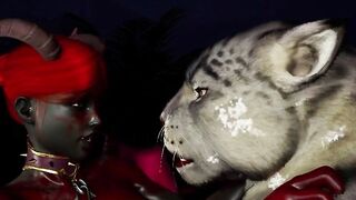 Furry Succubus Enjoys Outdoor Fun During Rainstorm (Furries Animated)