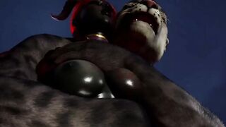 Furry Succubus Enjoys Outdoor Fun During Rainstorm (Furries Animated)