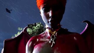 Furry Succubus Enjoys Outdoor Fun During Rainstorm (Furries Animated)