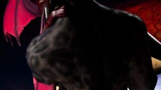 Furry Succubus Enjoys Outdoor Fun During Rainstorm (Furries Animated)