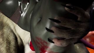 Furry Succubus Enjoys Outdoor Fun During Rainstorm (Furries Animated)