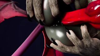 Furry Succubus Enjoys Outdoor Fun During Rainstorm (Furries Animated)