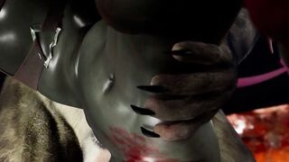 Furry Succubus Enjoys Outdoor Fun During Rainstorm (Furries Animated)
