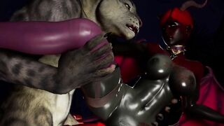 Furry Succubus Enjoys Outdoor Fun During Rainstorm (Furries Animated)
