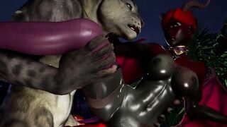 Furry Succubus Enjoys Outdoor Fun During Rainstorm (Furries Animated)