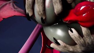 Furry Succubus Enjoys Outdoor Fun During Rainstorm (Furries Animated)