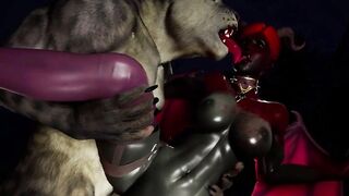 Furry Succubus Enjoys Outdoor Fun During Rainstorm (Furries Animated)