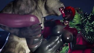 Furry Succubus Enjoys Outdoor Fun During Rainstorm (Furries Animated)
