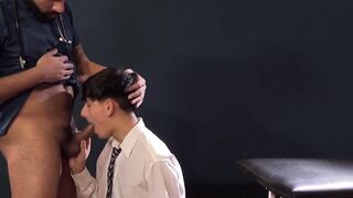 .head of the Class Latino Intern Blinds Teacher with wild Insatiable Passion