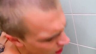 "Euros Twink Threesome - Shower Orgy of Young Men"
