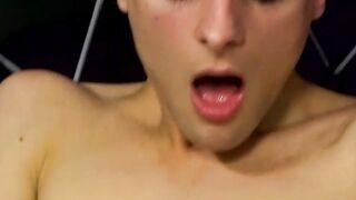 UNBELIEVABLE!!! Skinny Boys ASS is gonna EXPLODE with 10INCH Blue Anal Beads  HE WONT LAST LONG!!! cumshot includedassistant