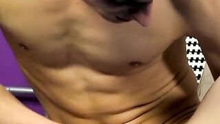 UNBELIEVABLE!!! Skinny Boys ASS is gonna EXPLODE with 10INCH Blue Anal Beads  HE WONT LAST LONG!!! cumshot includedassistant
