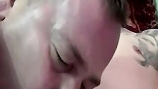 Tattooed  Tempted Horny Homie Swallows Cum of Rich BAE