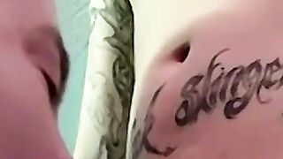 Tattooed  Tempted Horny Homie Swallows Cum of Rich BAE