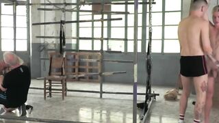 "Dominant Handsome Studs Torments Submissive Couples in Intense BDSM Scenes"