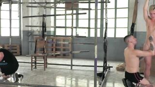 "Dominant Handsome Studs Torments Submissive Couples in Intense BDSM Scenes"