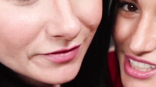 "Babes #1 &2 Get Facial Blast in Threesome Orgy"