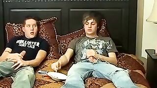 Hot twink Ayden takes a shower then fucks his gay friends