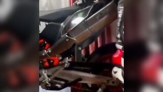 Her biker tells Robert that today you are having sex with a motorcycle until I turn o