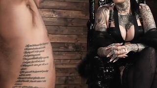 LEIGH RAVERNS TAKES CONTROL  Tattooed Siren Spanks and Shreds Her Slave