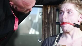 BARTENDER BRUTALITY Gunnar Stone Reduces Zacc Andrews to a Slobbering Submissive with a Lashing of Leather and Steel
