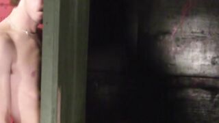 Twink subdued into sucking cock before being blown himself