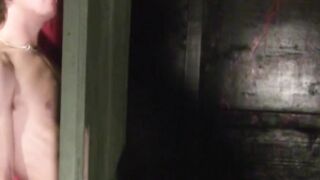 Twink subdued into sucking cock before being blown himself