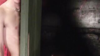 Twink subdued into sucking cock before being blown himself