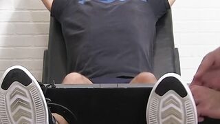 POKER FACE NO MORE! Amateur Jocks Toes and Nipples EXPLODE with Uncontrollable Orgasm as His DOMINEERING Master Teases him to DEATH!