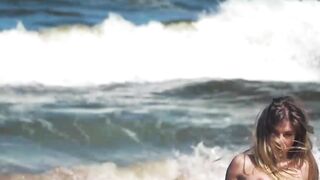 "Teeny Beach Bunnies - Sexy Blonde Seduces Poolside Crowd"